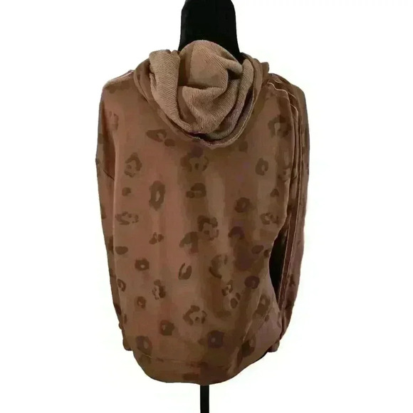 Splendid Womend Brown Leopard Print Corinna Hoodie XS - Picture 6 of 15
